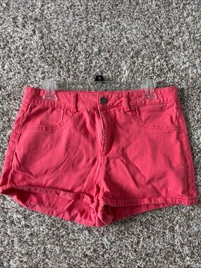 SO Coral-Pink High Waist Junior’s Shorts